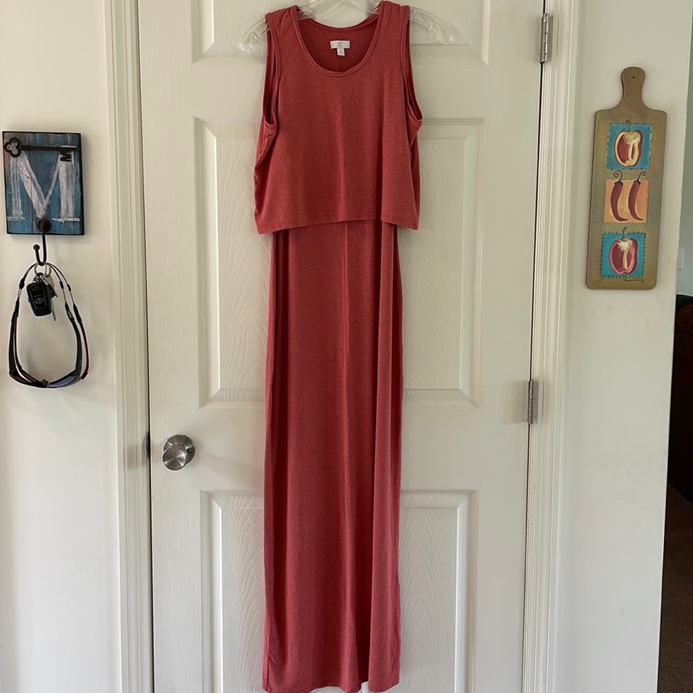 Charming Charlie (s) salmon long 2 piece dress.
